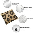 thumbnail image 4 of BANET  Leopard Print Throw Pillow Covers Animal Skin Texture Decorative Pillowcases Soft Cushion Covers for Sofa Couch Bed Home Decor 12x12in, 4 of 5