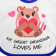 thumbnail image 4 of Inktastic My Great Grandma Loves Me Bear and Hearts Boys or Girls Baby Bib, 4 of 4