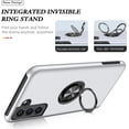 thumbnail image 5 of Case for Samsung Galaxy S21 Plus/S21+ 5G, [Built-in Camera Cover] Military Shockproof Phone Case Cover with Embedded Metal Ring Stand Kickstand [Support Magnetic Car Holder] for S21+, Silver, 5 of 13