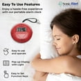 thumbnail image 2 of Sonic Alert - Sonic Shaker Portable Super Loud Digital Alarm Clock for Heavy Sleepers, Compact Design, Red, 2 of 8