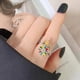 thumbnail image 4 of Minnieouse Anillo ajustable de apertura para mujer, anillos de decoración de circón de flores personalizados, joyería decorativa para fiesta de Festival Ropa, zapatos y accesorios Miscelánea Minnieouse AP018267-00B, 4 of 6