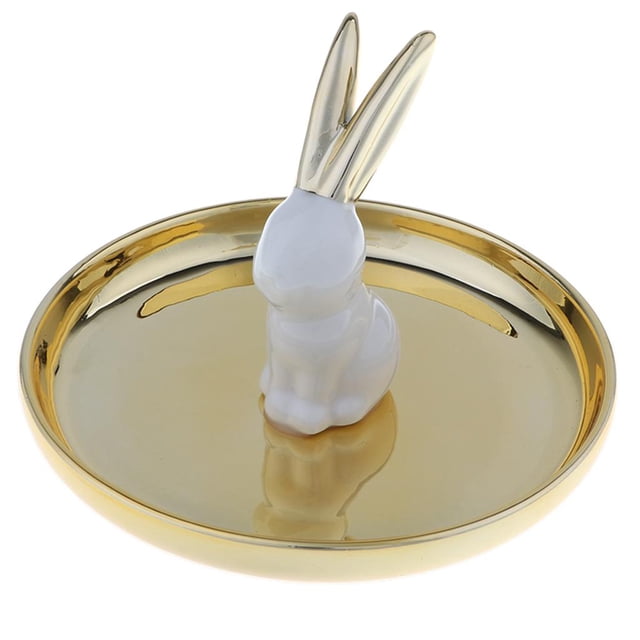 Bandeja de Joyería de Cerámica Sunnimix Oro