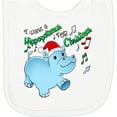 thumbnail image 2 of Inktastic I Want a Hippopotamus for Christmas Hippo in Santa Hat Newborn Bib, 2 of 3