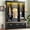 Black + Particle Board+MDF + Primary Living Space, variant on Luckynote Farmhouse 4-in-1 Hall Tree with Wood Grain Bench, Mudroom Versatile Coat Rack with 2 Large Drawer, Entrance Organizer for Hallway, Living Room, White, 55.9"W