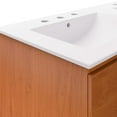 thumbnail image 5 of Wall Mount Double Sink Vanity Cabinet, Cherry White, Melamine Wood , Hotel Bedroom Bathroom, Modern Contemporary HB34113, 5 of 10