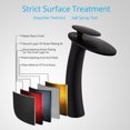 thumbnail image 4 of Wovier Matte Black Waterfall Bathroom Sink Faucet with Supply Hose,Single Handle Single Hole Vessel Lavatory Faucet,Slanted Body Basin Mixer Tap Tall Body Commercial, 4 of 7