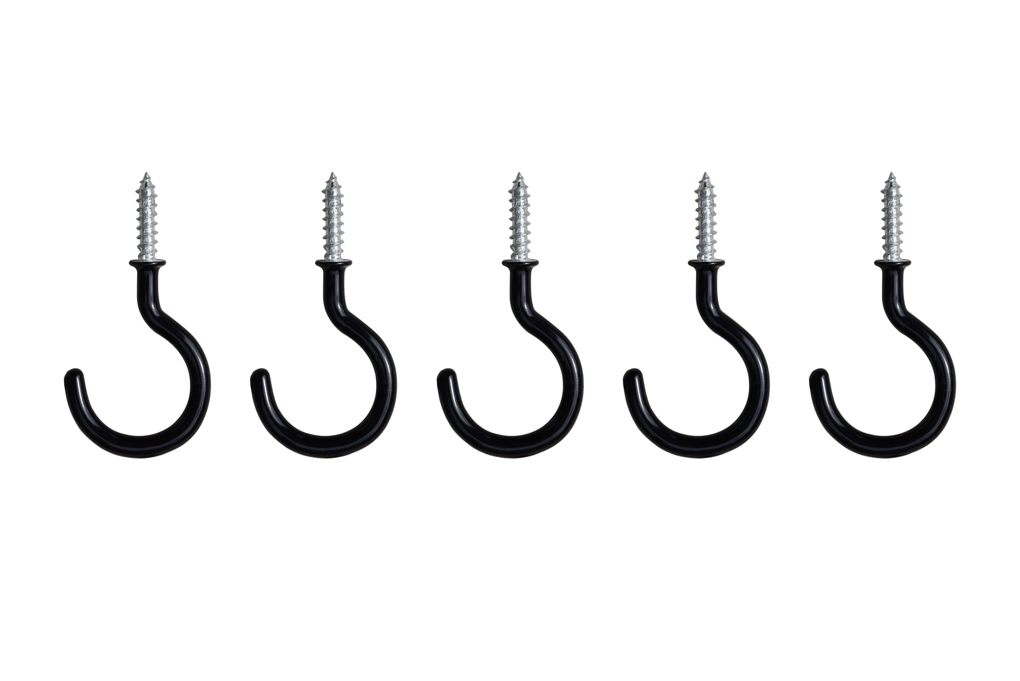 Vinyl Coated Ceiling Hook, Pack of 5, Black, For Cups ...