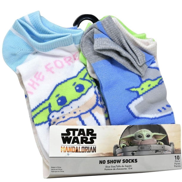 Calcetines Star Wars The Mandalorian Jedi Life, paquete de 10 unidades para niños de 6 a 8