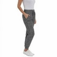 thumbnail image 2 of Briggs Women's Linen Blend Relaxed Fit Jogger Sweatpants, Charcoal/Black Medium, 2 of 4