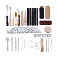 thumbnail image 2 of Kit de cuero profesional, kit de herramientas de trabajo de artesanía en cuero, punzón para trabajar el cuero, fabricación de cuero, bricolaje de cuer 56 piezas Baoblaze Groover de artesanía en cuero, 2 of 8