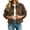 Brown, variant on Floleo Womens Soft Microfiber Jacket Button Down Collared Long Sleeve Casual Outerwear with Patch Pockets for Fall Spring Daily Wear