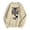 Beige, variant on Halloween Sweatshirts For Women Skeleton Ribs Heart Skull Crew Neck Long Sleeve Casual Fashion Loose Fit Fall Tops Casual Outfits