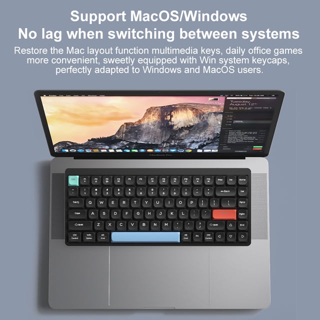 Clavier, Faible Sans Conflit Os/windows Bt5.0 K84 Batterie Ronde Faible Batterie Ronde Prise en Charge Double Mode