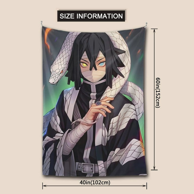 Wall Hanging Decoration Tapestry, Demon Slayer Iguro Obanai Art