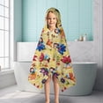 thumbnail image 6 of Flower Fairy Princess Pattern Hooded Bath Towel，50"x30" for Ages 3 To 12 Kids, Quick Dry Lightweight Soft Microfiber Hood Beach Towel Cover Up for Kids, 6 of 7