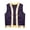 Purple, variant on inlzdz Mens Cartoon Toad Costume Metallic Trim Open Front Vest Top Waistcoat Royal Blue M