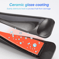 thumbnail image 7 of 2 in 1 Curling Straightener Flat Iron for Styling Ceramic Tourmaline Straightening Curler + Carbon Fiber Comb & Clips, 7 of 7