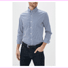 MICHAEL KORS Pin-stripe Slim Fit Button-down Shirt In Alloy Twilight Blue Size L