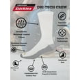 thumbnail image 6 of (2 pack) Dickies Men's Dri-Tech Crew Sock, 6-Pack, White Size 12-15, 6 of 6