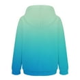 thumbnail image 5 of Women's 2025 Fall Trendy Gradient Color Drawstring Hoodies, Soft Breathable Oversized Y2K Pullover Sweatshirts with Casual Loose Fit for Layering, Cooler Weather and Daily Casual Wear Green L, 5 of 5