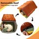 thumbnail image 3 of Cat Cave Bed For Indoor Cats Large Size Soft Plush Material Cartoon Cat House With Washable Cushion, 3 of 5