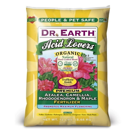 - Dr. Earth Organic & Natural Acid Lovers Azalea, Camellia, Rhododendron & Maple Fertilizer, 12 lb