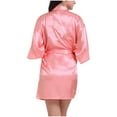 thumbnail image 3 of Nexjvus Silk Robes for Women Satin Robe Summer Thin Sexy Short Cardigan Robe With Belt Size S-XXL, 3 of 4
