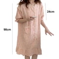 thumbnail image 2 of Bienvenido camisón de gasa de algodón floral de encaje japonés, cárdigan de manga corta de verano para mujer, pijamas sueltos, ropa de casa, 2 of 5