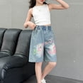 thumbnail image 6 of UACY Y2K Jorts Graphic Graffiti Baggy Jeans Shorts Cutecore Cool Skater Girl Boy Wide Leg Denim Shorts, 6 of 9