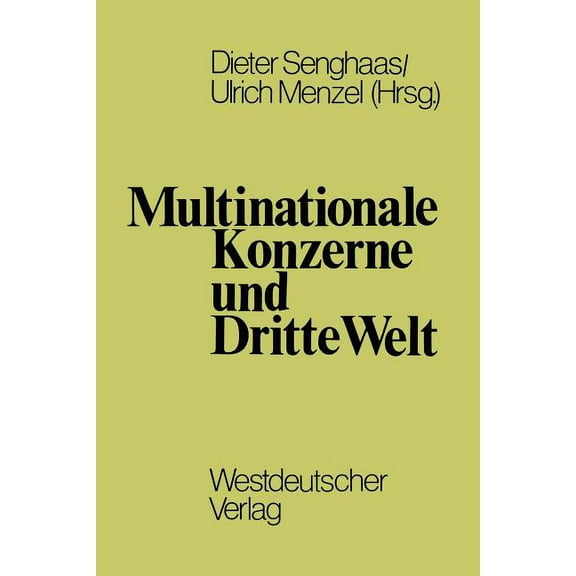Multinationale Konzerne Und Dritte Welt, (Paperback)