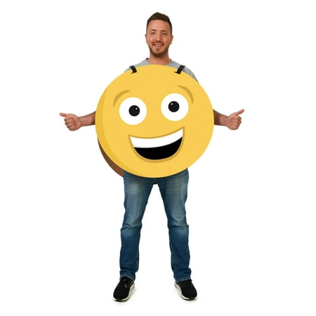 Happy/Sad 2-Sided Cardboard Emoji Costume