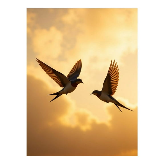 Diamond Art Kits for Adults, Birds Soaring Sunset Sky 5D Diamond Painting Kits for Adults Beginners, DIY Full Drill Diamond Painting, Gem Art and Crafts 12x16