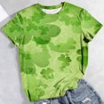thumbnail image 2 of Japceit Blouses à Manches Courtes pour Femmes Blouses à Manches 3/4 pour Femmes Mode Blouses Décontractées à Manches Courtes Col Rond Imprimé Hauts Blouses pour Femmes Manches 3/4, 2 of 9
