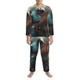 thumbnail image 3 of Balery Cute Flower Chihuahua Puppy Pijama para Hombre de Dos Piezas con Manga Larga, Conjunto de Dormir y Descanso Suave con Bolsillos-XX-Large, 3 of 7