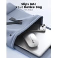 thumbnail image 4 of Bluetooth Wireless Mouse for MacBook, iPad, Laptop, Tri-Mode Rechargeable Silent Slim Computer Mouse for 3 Devices with USB & USB-C,Sliver, 4 of 7