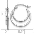 thumbnail image 4 of 14K White Gold Polished Hinged Hoop Earrings - 17mm, 4 of 6