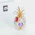 thumbnail image 6 of Matashi 24K Gold Plated Mini Pineapple Ornament w/ Colored Crystals Home Decorative Tabletop Showpiece, 6 of 7