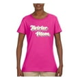 thumbnail image 2 of Wild Bobby Twirler Mom Girl Sports Women Graphic Tee, Fuschia, X-Large, 2 of 5