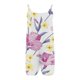 thumbnail image 2 of Gibobby pantalones siameses color liso Mono de un hombro con cordones y bolsillos con estampado de flores de talla grande para mujer(Rosa， M), 2 of 4