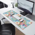 thumbnail image 2 of Long Mouse Pads for Desk,Green Pioneer Flower and Leaf Desk Mats on Top Of Desks, Desk Mouse Pad Extra Large with 3mm Non-Slip Base and Stitched Edge for Gaming,Office,Work,Home 31.5"x11.8", 2 of 6