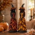 thumbnail image 2 of Enchanted Autumn Witch Figurine Magical Fall Witch Statue Resin Harvest Witch Sculpture for Indoor Halloween Home Display, 2 of 5