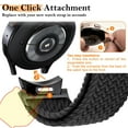 thumbnail image 3 of ALMNVO No Gap 20mm Braided Bands for Samsung Galaxy Watch 6 4 5 Band 40mm 44mm/Galaxy Watch 4 6 Classic Band 42mm 46mm 43mm 47mm/Watch 5 Pro Band 45mm, Stretchy Nylon Sport Strap for Women Men, 3 of 14