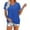 Blue, variant on UAMVSH Womens T Shirts Short Sleeve Pleated Dressy Casual Scoop Neck Fashion Summer Tops Blouses