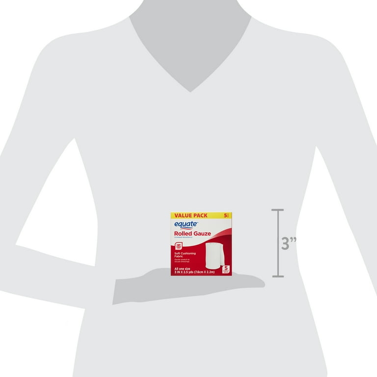 Equate Rolled Gauze, 3 Equate Rolled Gauze, 3