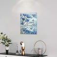 thumbnail image 3 of Blue Bathroom Decor Wall Art Blue Butterfly Flower Pictures Just Breathe Floral Canvas Painting Rustic Framed Artwork for Bathroom Living Room Bedroom 12"x16", 3 of 7