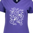 thumbnail image 4 of Inktastic White Big/small Bikes Women's V-Neck T-Shirt, 4 of 5