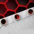 thumbnail image 4 of jejeloiu Geometric Honeycomb Pattern Curtains Pack of 2 (42x84 Each),Red Black Hexagon Curtains Blackout For Boys Kids, 4 of 6