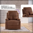 thumbnail image 4 of Sillón reclinable manual tapizado con tela Cosmobel  Brady, 4 of 7