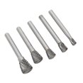 thumbnail image 3 of Carbide Rotary File,N Type 5pcs Rotary Carbide Rotary Burr Set Grinding Burr Head Reliable and Durable, 3 of 5