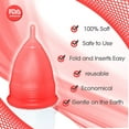 thumbnail image 3 of Blossom Cup Menstrual Silicone Cup for period (Small Red), 3 of 3